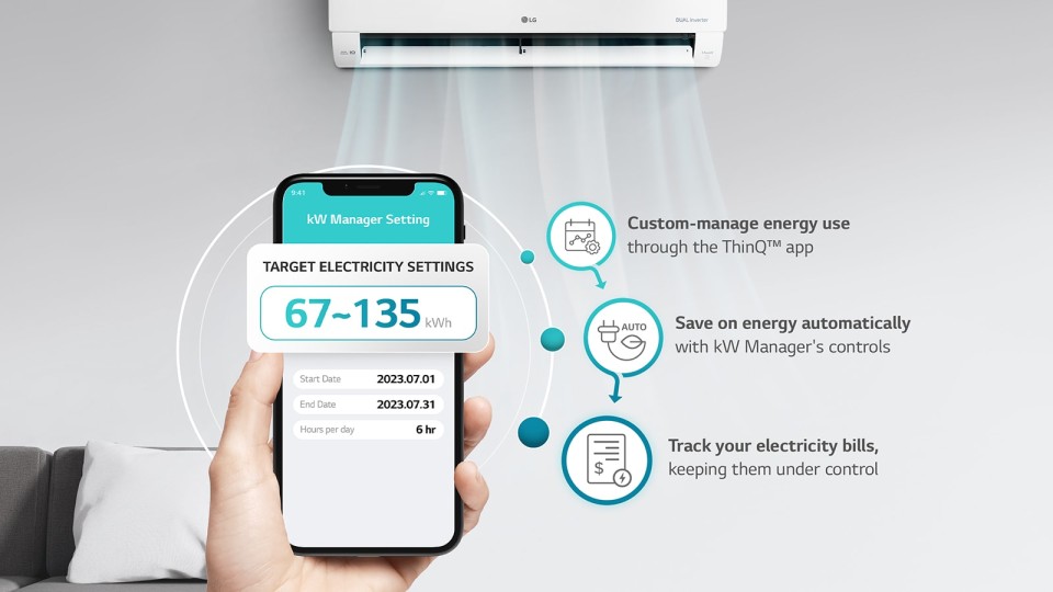Take Control of Your Energy Bills: Discover the kW Manager in LG DualCool ACs