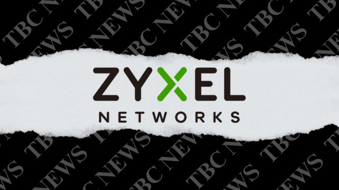 Logo of Zyxel Networks on a torn paper background, featuring the name 'ZYXEL NETWORKS' prominently displayed.