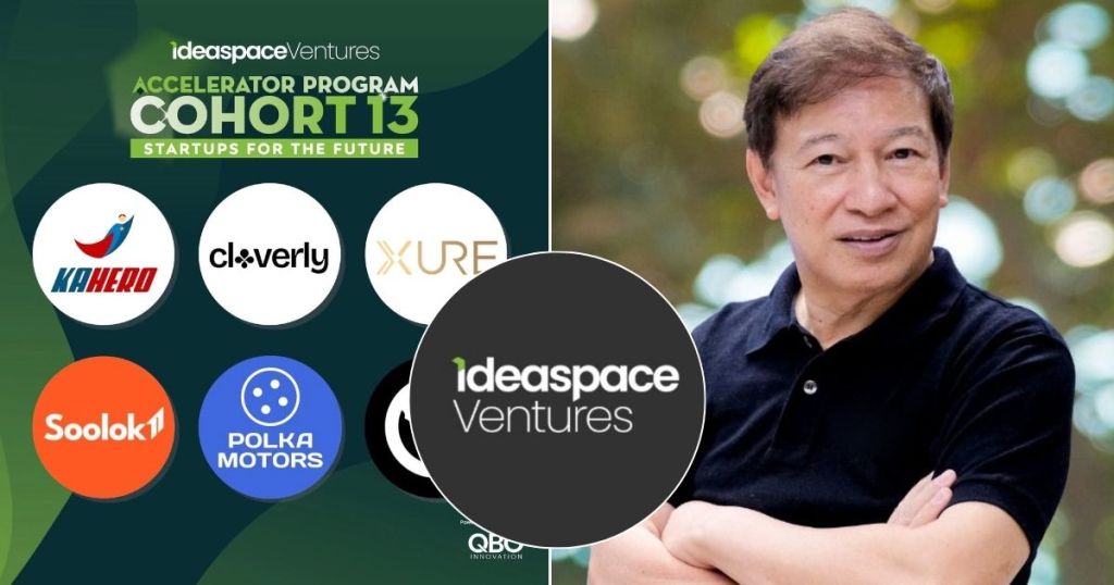 Graphic showcasing the MVP Group's IdeaSpace Accelerator Program Cohort 13 with logos of selected startups and a portrait of a man.
