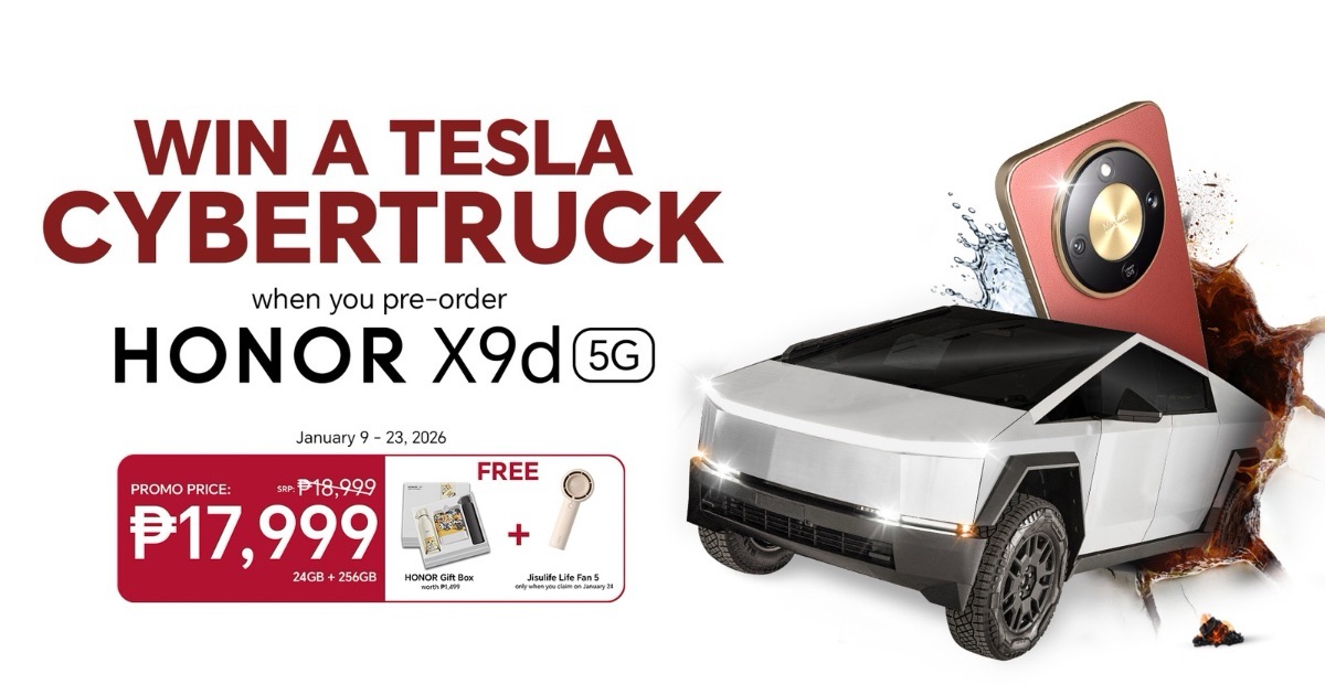 Toughest Phone&nbsp;HONOR X9d 5G Priced at&nbsp;P17,999, Tesla Cybertruck Up for Grabs