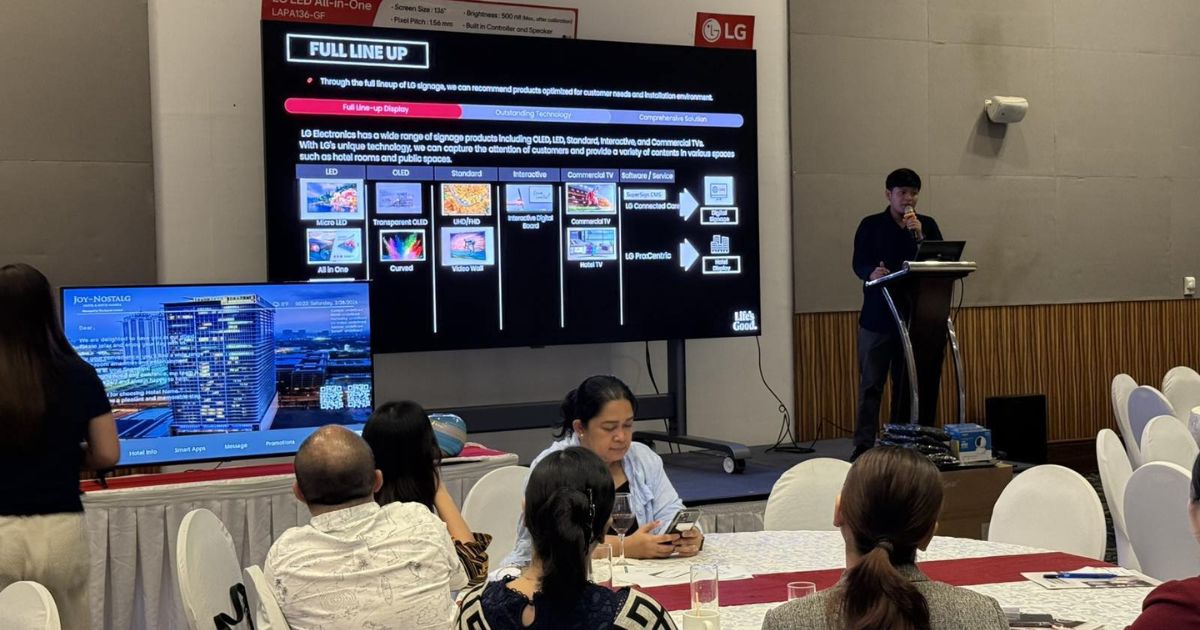 LG showcases hospitality technology to 110 hotel leaders in Subic