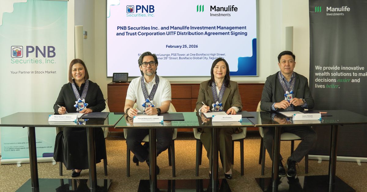 PNB Securities Partners with Manulife for UITF Offerings
