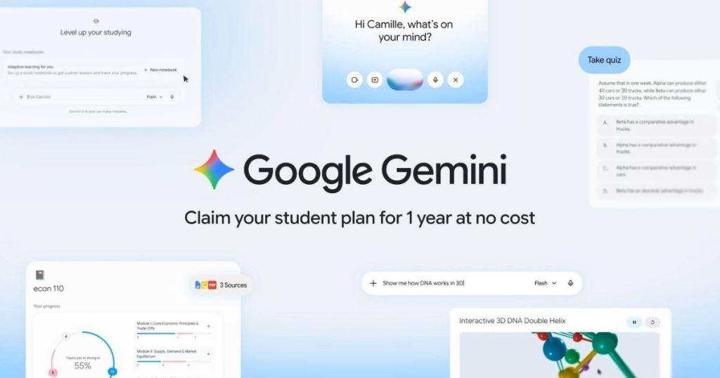 google gemini free student offer