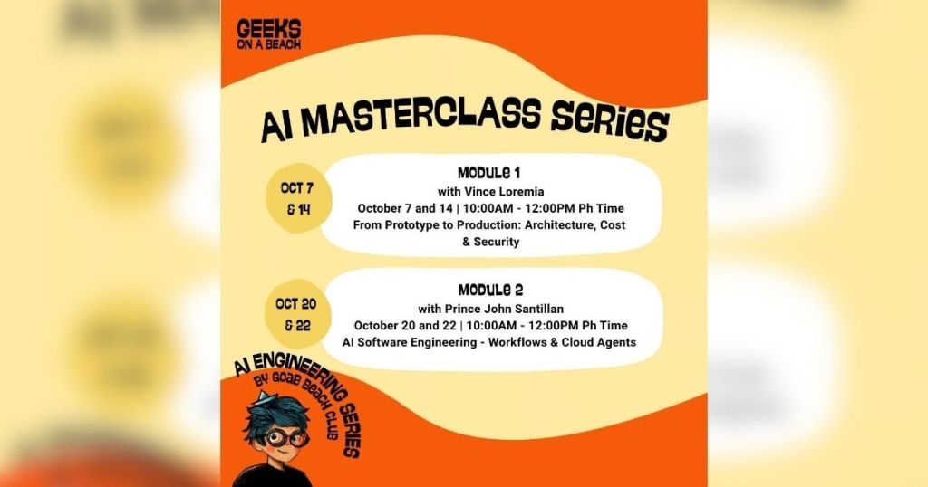 geeks on a beach AI masterclass October 2026
